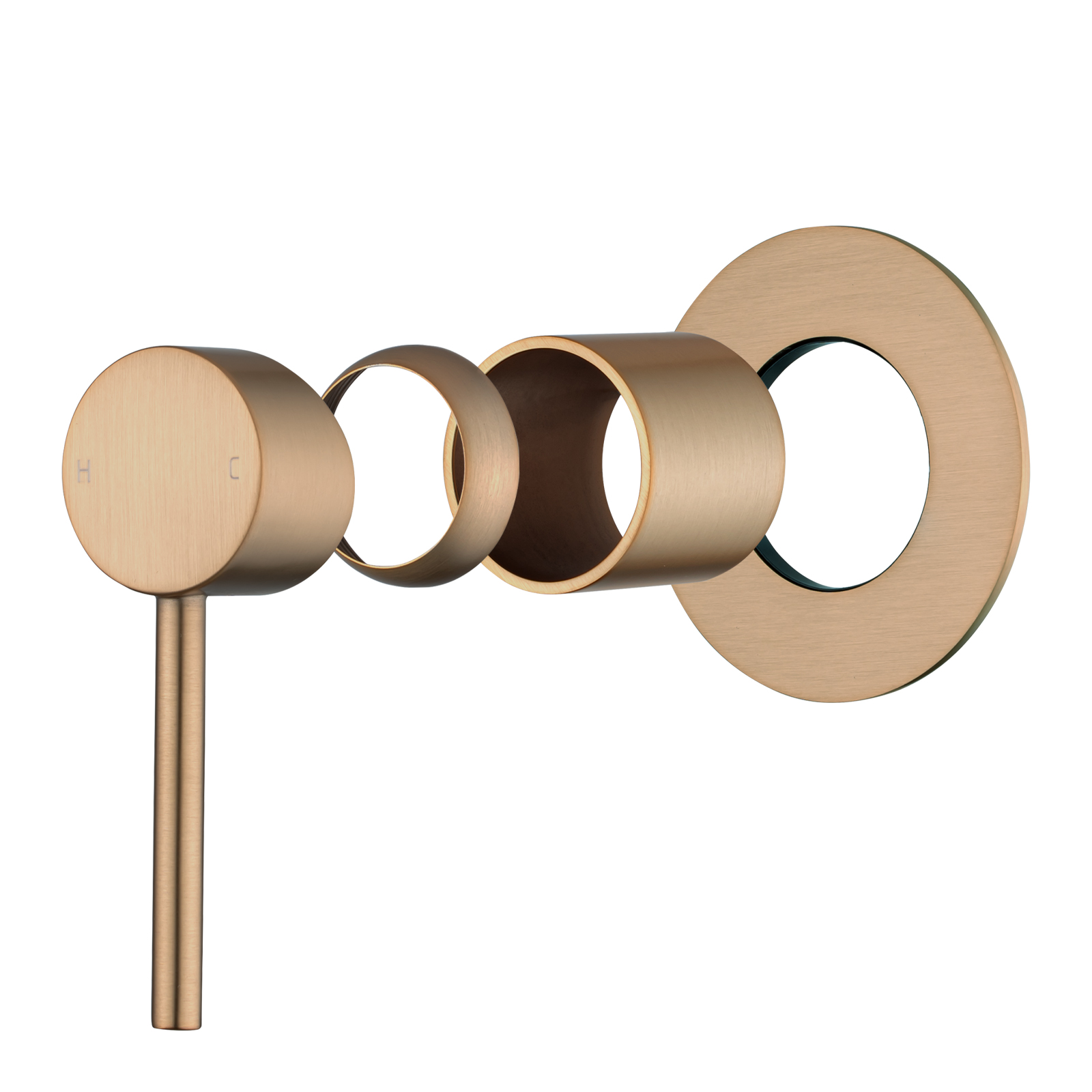 LUCID PIN Brushed Copper Wall Mixer Trim Kit Only (match CLPM) 1 LUCID PIN Brushed Copper Wall Mixer Trim Kit Only (match CLPM)