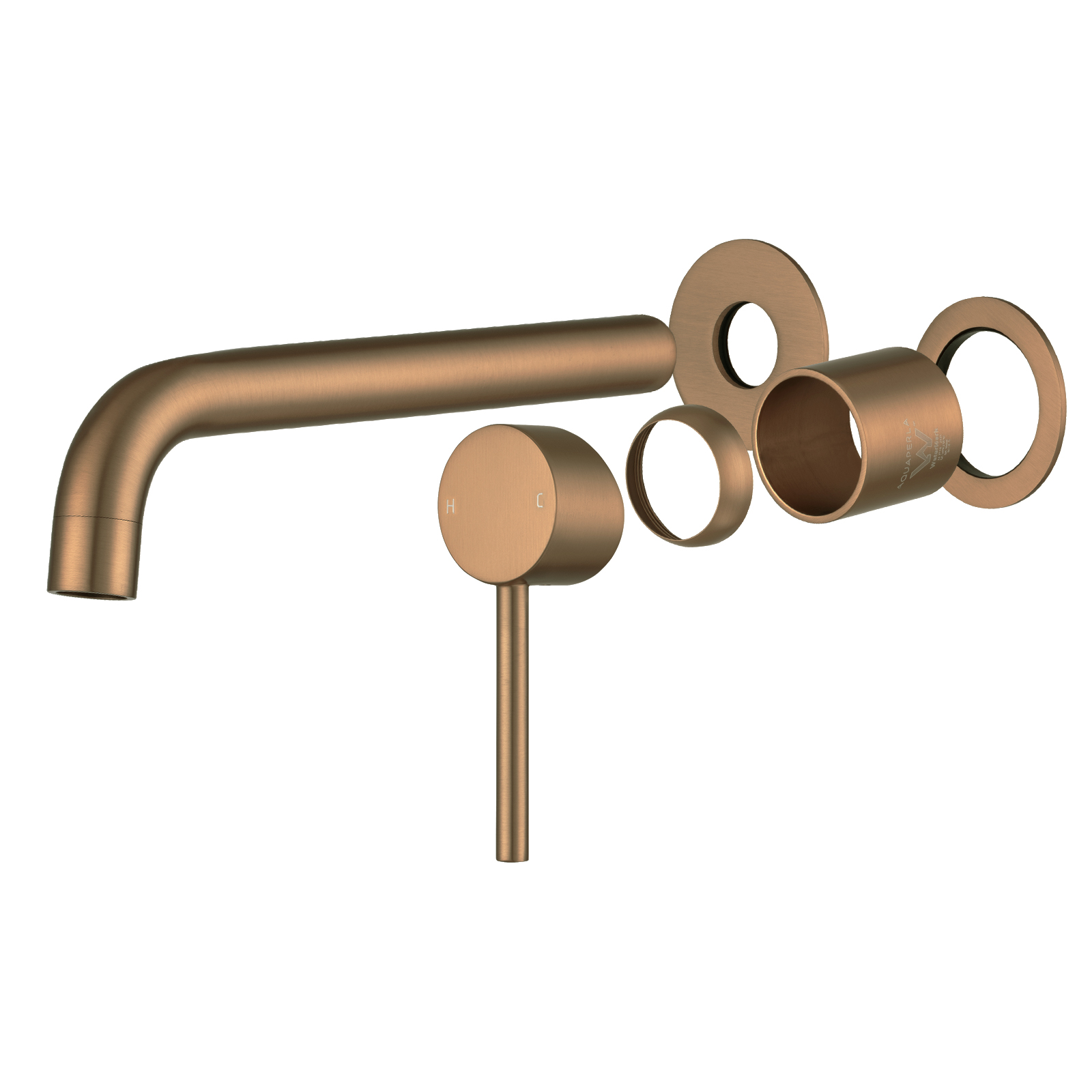LUCID PIN Series Brushed Copper Spout Mixer Trim Kit Only With Separate 60mm Cover Plate (match CLPS) 1 LUCID PIN Series Brushed Copper Spout Mixer Trim Kit Only With Separate 60mm Cover Plate (match CLPS)