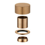 MOON Series Round Brushed Copper Wall Mixer Handle(match CLPM)
