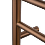 Round Brushed Copper Electric Heated Towel Rack 6 Bars