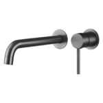 LUCID PIN Series Gunmetal Spout Mixer Trim Kit Only With Separate 60mm Cover Plate (match CLPS)