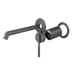CADDENCE Series Gunmetal Spout Mixer Trim Kit Only With Separate Cover Plate (match CLPS)