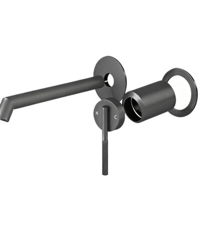 CADDENCE Series Gunmetal Spout Mixer Trim Kit Only With Separate Cover Plate (match CLPS)
