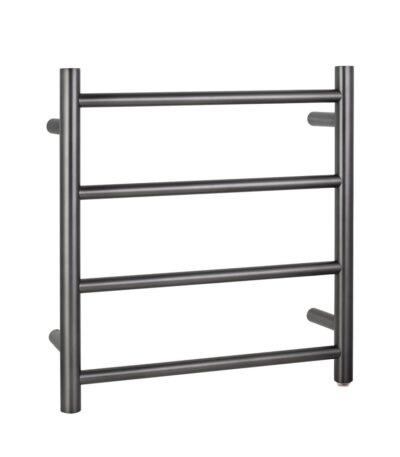 Brushed Gunmetal Heated Towel Rack 4 Bars