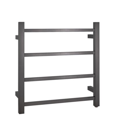 Brushed Gunmetal Heated Towel Rack 4 Bars