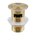 Brushed Brass Pop Up Waste Overflow