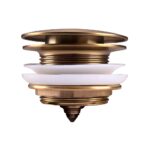 Brushed Brass Bathtub Pop Up Waste No Overflow