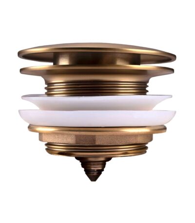Brushed Brass Bathtub Pop Up Waste No Overflow