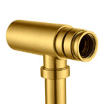 Round Brushed Brass Bottle Trap G1 1/2"