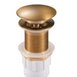 Brushed Brass Pop Up Waste No Overflow