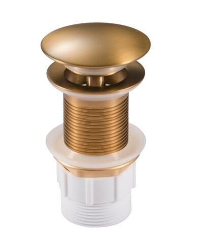 Brushed Brass Pop Up Waste No Overflow