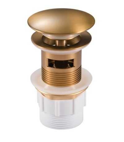 Brushed Brass Pop Up Waste Overflow