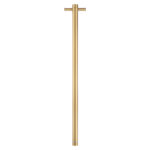 Round Vertical Brushed Brass Electric Heated Towel Rack Single Bar(with Timer)