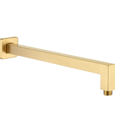 400mm Brushed Brass Wall Shower Arm