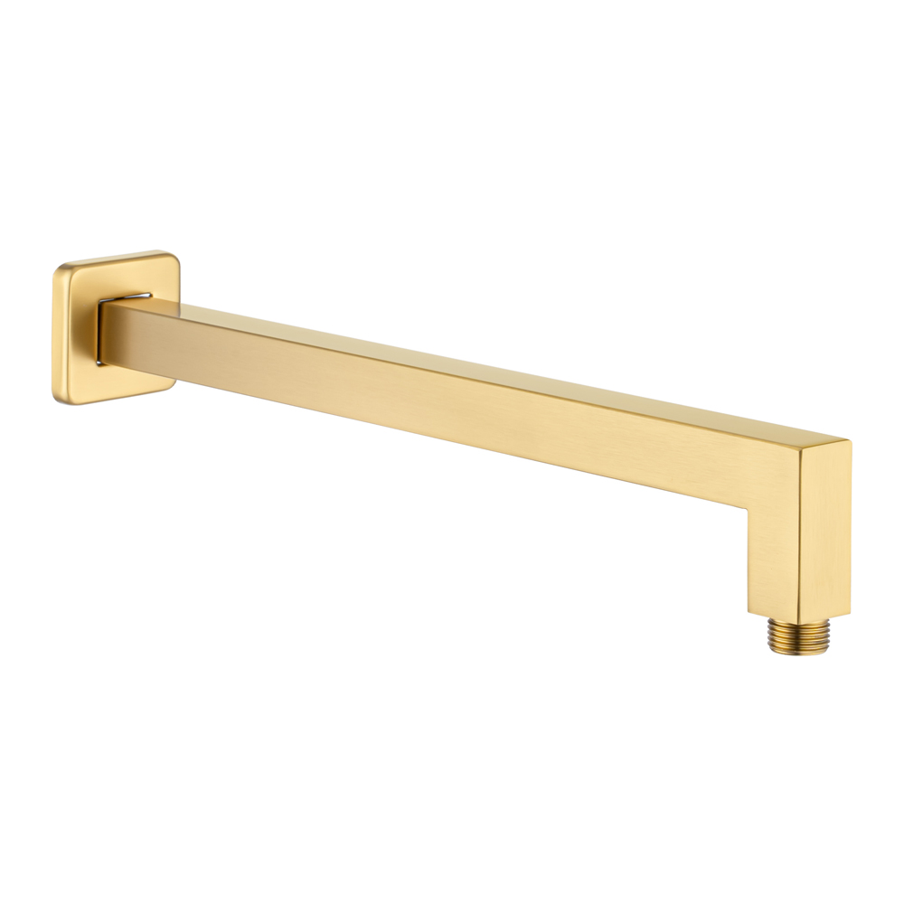 400mm Brushed Brass Wall Shower Arm 1 400mm Brushed Brass Wall Shower Arm