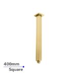400mm Brushed Brass Ceiling Shower Arm