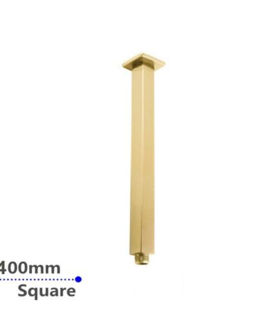 400mm Brushed Brass Ceiling Shower Arm