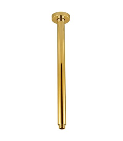 400mm Brushed Brass Ceiling Shower Arm