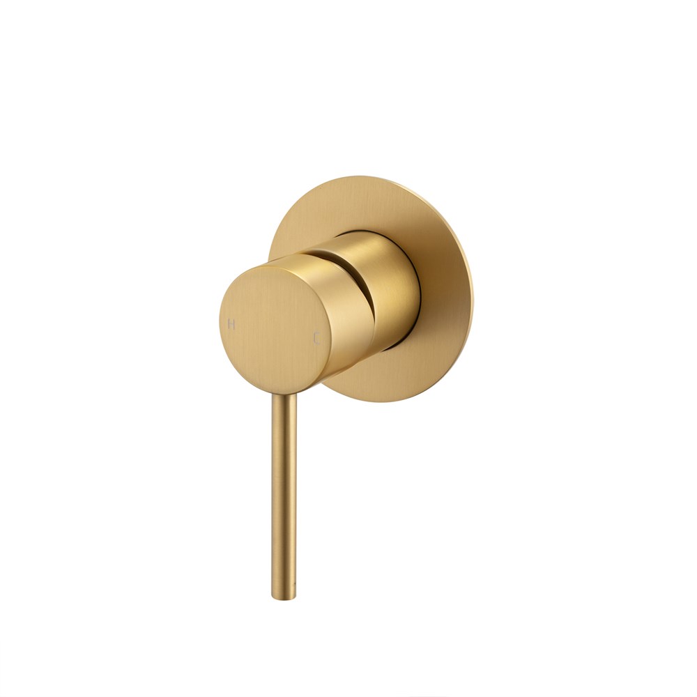 LUCID PIN - Brushed Brass Wall Mixer 1 LUCID PIN - Brushed Brass Wall Mixer