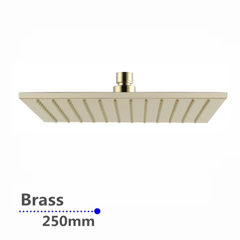 250mm Brushed Brass Shower Head 1 250mm Brushed Brass Shower Head