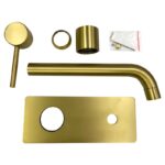 LUCID PIN Series Brushed Brass Spout Mixer Trim Kit Only (match CLPS)