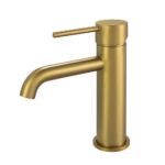 LUCID PIN - Brushed Brass Basin Mixer