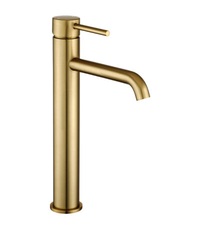 LUCID PIN - Brushed Brass Tall Basin Mixer