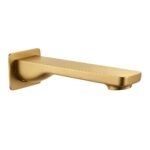 IVANO Series 180mm Brushed Brass Bathtub/Basin Wall Spout(with back plate)
