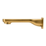 IVANO Series 180mm Brushed Brass Bathtub/Basin Wall Spout(with back plate)
