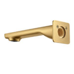 IVANO Series 180mm Brushed Brass Bathtub/Basin Wall Spout(with back plate)
