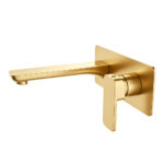 IVANO Series Brushed Brass Wall Mixer With Spout Trim Kit(match CLPS)