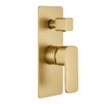 IVANO Series Brushed Brass Wall Mixer with Diverter Trim Kit(match CLPD)