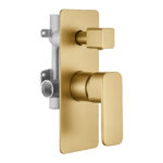 IVANO Series Brushed Brass Wall Mixer with Diverter Trim Kit(match CLPD)