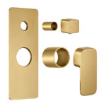 IVANO Series Brushed Brass Wall Mixer with Diverter Trim Kit(match CLPD)