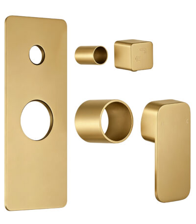 IVANO Series Brushed Brass Wall Mixer with Diverter Trim Kit(match CLPD)