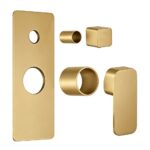 IVANO Series Brushed Brass Wall Mixer with Diverter Trim Kit(match CLPD)