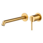 CADDENCE Series Brushed Brass Spout Mixer Trim Kit Only With Separate Cover Plate (match CLPS)
