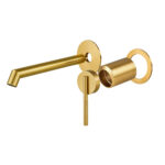 CADDENCE Series Brushed Brass Spout Mixer Trim Kit Only With Separate Cover Plate (match CLPS)