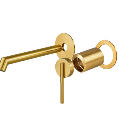 CADDENCE Series Brushed Brass Spout Mixer Trim Kit Only With Separate Cover Plate (match CLPS)