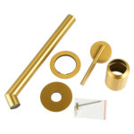 CADDENCE Series Brushed Brass Spout Mixer Trim Kit Only With Separate Cover Plate (match CLPS)