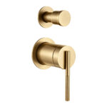 CADDENCE Series Brushed Brass Wall Mixer with Diverter Trim Kit(Separate Cover Plate,match CLPD)