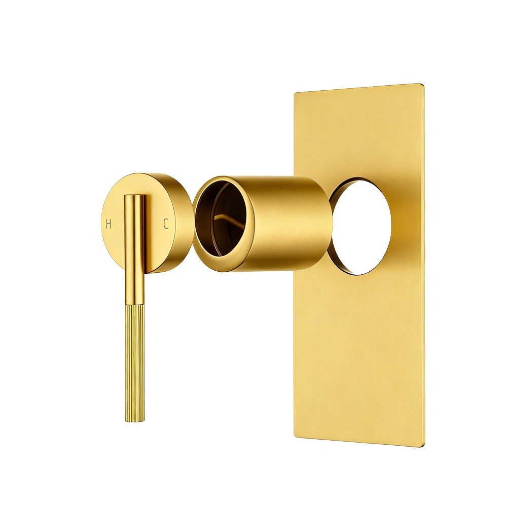 CADDENCE Series Brushed Brass Wall Mixer Trim Kit Only (match CLPM) 1 CADDENCE Series Brushed Brass Wall Mixer Trim Kit Only (match CLPM)
