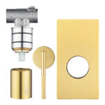 CADDENCE Series Brushed Brass Wall Mixer