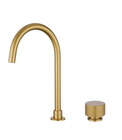 MOON - Brushed Brass Swivel Basin Mixer