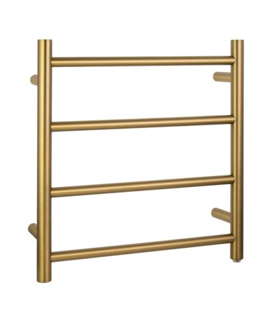 Brushed Brass Heated Towel Rack 4 Bars
