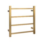 Brushed Brass Heated Towel Rack 4 Bars