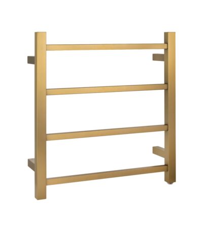 Brushed Brass Heated Towel Rack 4 Bars