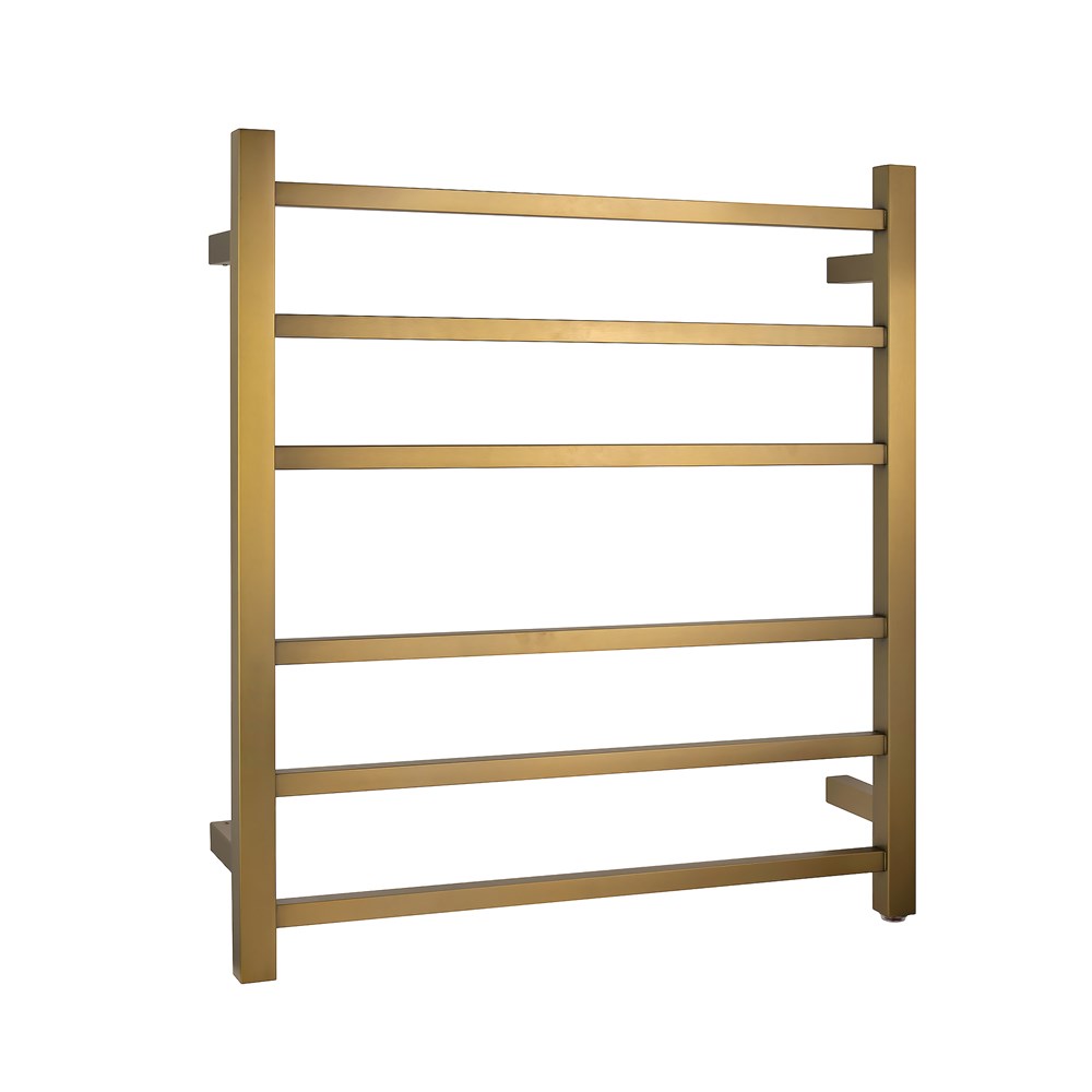 Brushed Brass Heated Towel Rack 6 Bars 1 Brushed Brass Heated Towel Rack 6 Bars