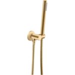 Brushed Brass Shower Rail with Handheld Shower