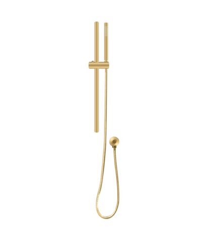Brushed Brass Shower Rail with Handheld Shower